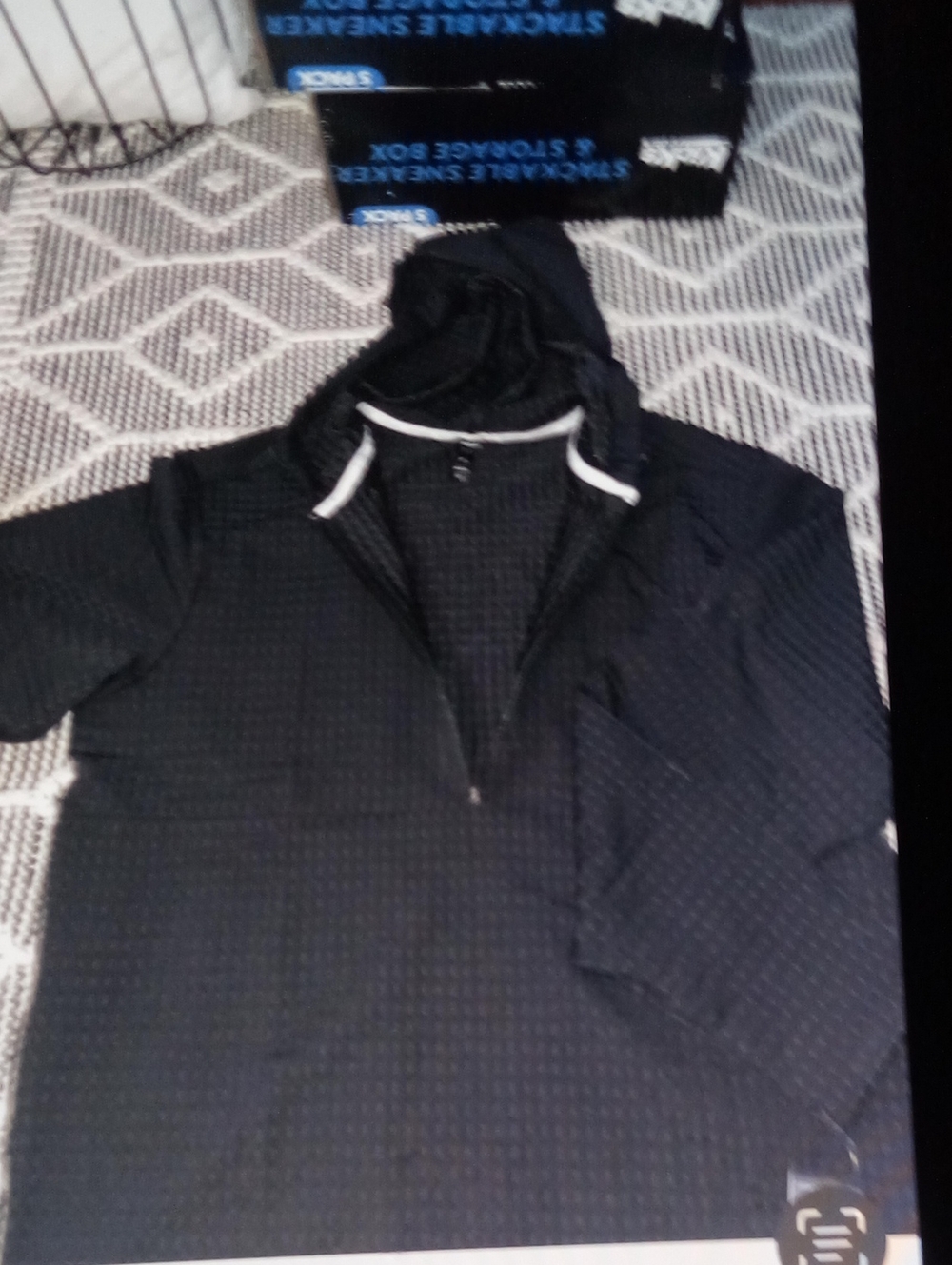 Adidas Woven Wind Hoodie Quarter Zip Black Size Large Men Item 31